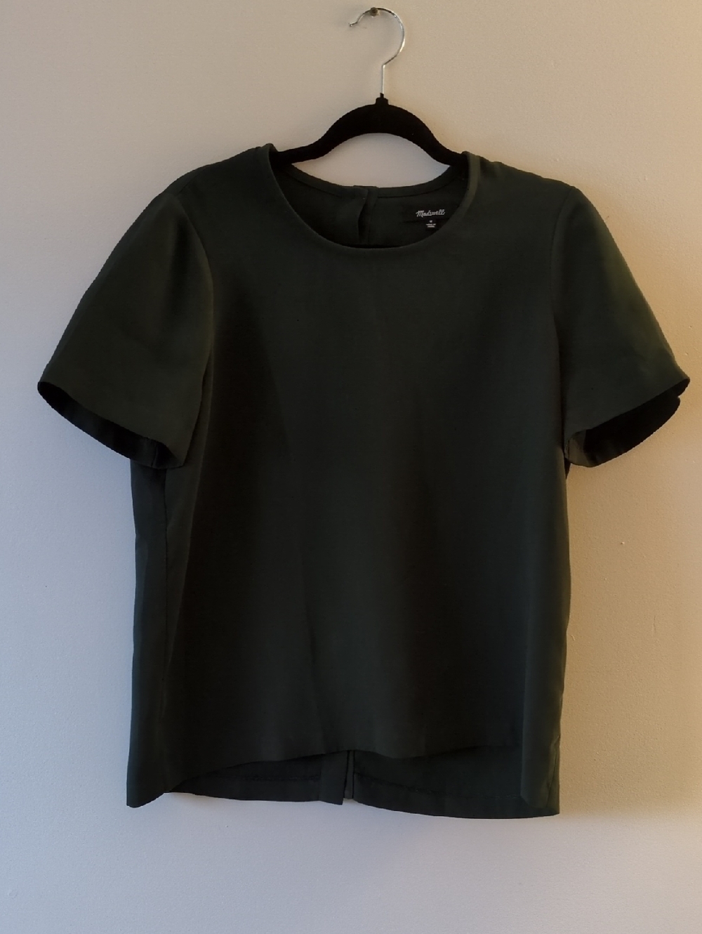 Madewell Short Sleeve Top in Dark Green